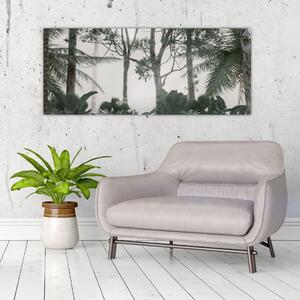 Kép - dzsungel a reggeli ködben (120x50 cm)