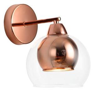 REALITY Clara lamp size:D200*W150*H200mmclear glass+rose gold glass smallGlass:D15cm,H11.5cm+D10cm,H8.5cm1x E27 max.40W bulb not incl. - REAL-237501-