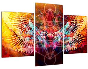Kép - Merkaba szárnyakkal, absztrakció (90x60 cm)