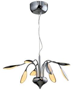 REALITY Paloma Pendant lamp, chrome LED 8x5,3W 8x370Lm 3000K. Dia:70cm. Total H:140cm Shade white acrylic - REAL-126708-06