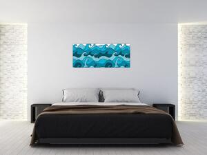 Kép - absztrakció, tenger (120x50 cm)