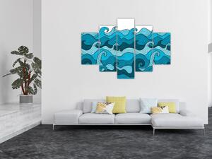 Kép - absztrakció, tenger (150x105 cm)