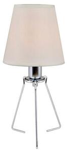 REALITY Kitty + shade  Table lamp, chrome, shade beige Dia:14cm H:13cm 1*E14 Max 40W bulb excl. W:14cm H:28cm - REAL-532511-06