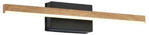 REALITY Linea Bathroom LED 5W WL. IP44Wood finish tube+black wall plateW: 40cm H: 7cm. D: 7cm.Wall plate L12*W7cm H3.5cm - REAL-234001-11