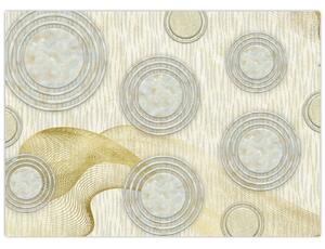 Kép - absztrakció, márvány körök (70x50 cm)