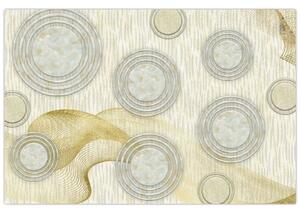Kép - absztrakció, márvány körök (90x60 cm)