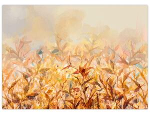 Kép - levelek az ősz színében, olajfestmény (70x50 cm)