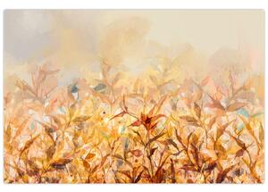 Kép - levelek az ősz színében, olajfestmény (90x60 cm)