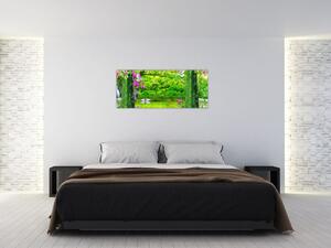 Kép - Varázslatos kert hattyúkkal (120x50 cm)