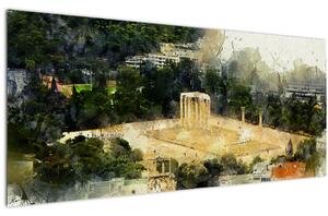 Kép - Zeusz temploma, Athén, Görögország (120x50 cm)