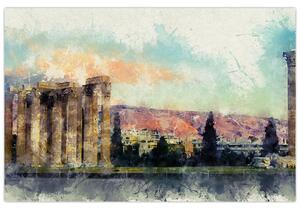 Kép - akropolisz, Athens, Görögország (90x60 cm)