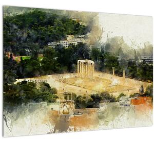 Kép - Zeusz temploma, Athén, Görögország (70x50 cm)