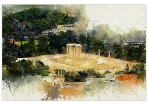 Kép - Zeusz temploma, Athén, Görögország (90x60 cm)