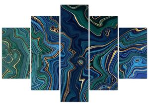 Kép - zöld-kék márvány (150x105 cm)
