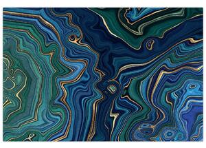 Kép - zöld-kék márvány (90x60 cm)