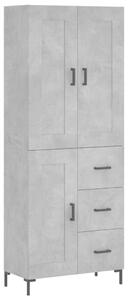 VidaXL betonszürke szerelt fa magasszekrény 69,5 x 34 x 180 cm