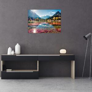Kép - Jasna-tó, Gozd Martuljek, Júliai-Alpok, Szlovénia (70x50 cm)