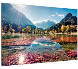 Kép - Jasna-tó, Gozd Martuljek, Júliai-Alpok, Szlovénia (90x60 cm)