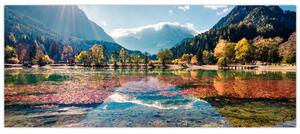 Kép - Jasna-tó, Gozd Martuljek, Júliai-Alpok, Szlovénia (120x50 cm)