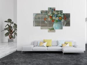 Kép - réti virágok, olajfestmény (150x105 cm)