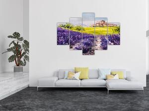Kép - Provence, franciaország, olajfestmény (150x105 cm)