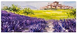 Kép - Provence, franciaország, olajfestmény (120x50 cm)