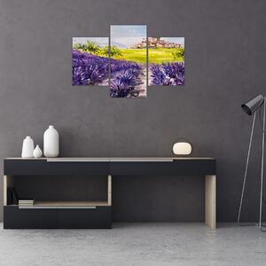 Kép - Provence, franciaország, olajfestmény (90x60 cm)