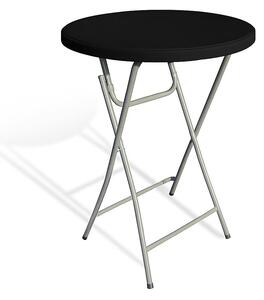 Összecsukható bisztróasztal Ø 80 cm / magasság 110 cm - fekete