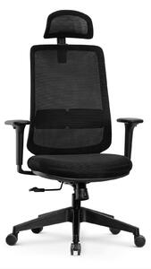 Mabelo ergonomikus irodai forgószék állítható deréktámasszal, 3D Air mesh háló, 3D karfa - fekete