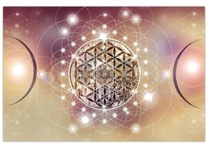 Kép - Mandala elemekkel (90x60 cm)