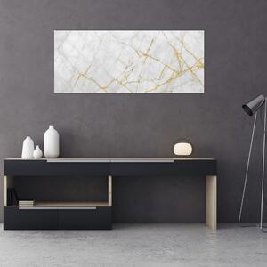 Kép - fehér-arany márvány (120x50 cm)
