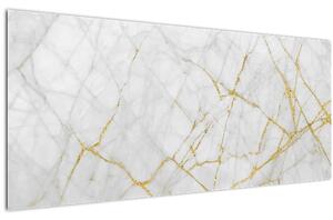 Kép - fehér-arany márvány (120x50 cm)
