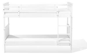 Emeletes ágy 90 cm RADIN (ágyráccsal) (fehér). 1007443