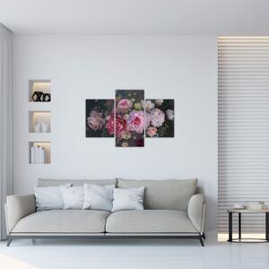 Kép - kerti virágok (90x60 cm)