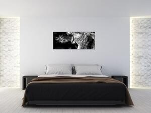 Kép - nőstény oroszlán portré (120x50 cm)