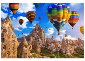 Kép - Hőlégballonok, Kappadókia, Törökország. (90x60 cm)