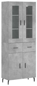 Modern Magas Szekrény - Betonszürke - 180 cm