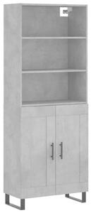 Modern Magasszekrény - Beton Szürke - 180 cm