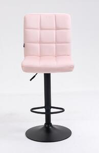 HR7009W Púderrózsaszín modern velúr szék fekete lábbal