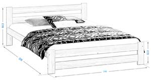 Fa ágy 140x200cm Eureka VitBed tölgy