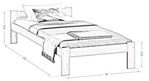 Fa ágy 90x200 Isao VitBed tölgy