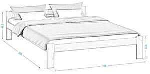 Fa ágy 160x200 Isao VitBed tölgy