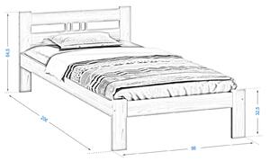 Fa ágy 90x200cm ESM1 fehér