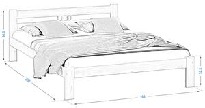 Fa ágy 160x200 ESM1 lakkozás nélkül