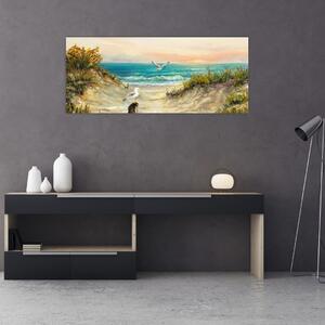 Kép - homokos tengerpart (120x50 cm)
