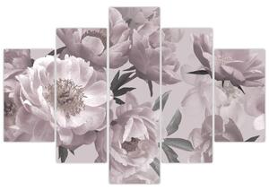 Kép - Vintage bazsarózsa virágok (150x105 cm)