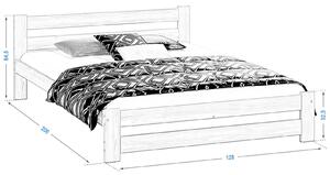 Fa ágy 120x200cm Eureka VitBed tölgy