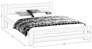 Fa ágy 160x200cm Eureka VitBed szarvasgombás tölgy