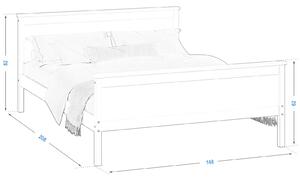 Fa ágy 140x200 Laris fehér