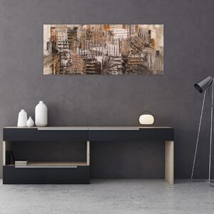 Kép - absztrakció barna tónusokkal (120x50 cm)